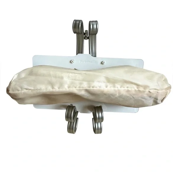 MAC White & Silver Tweed Cosmetics Case Clutch - Picture 6 of 9